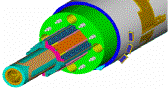 CAD rendering of proposed LHC Upgrade interaction-region quadrupole magnet