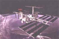 Ams mounted on the space station